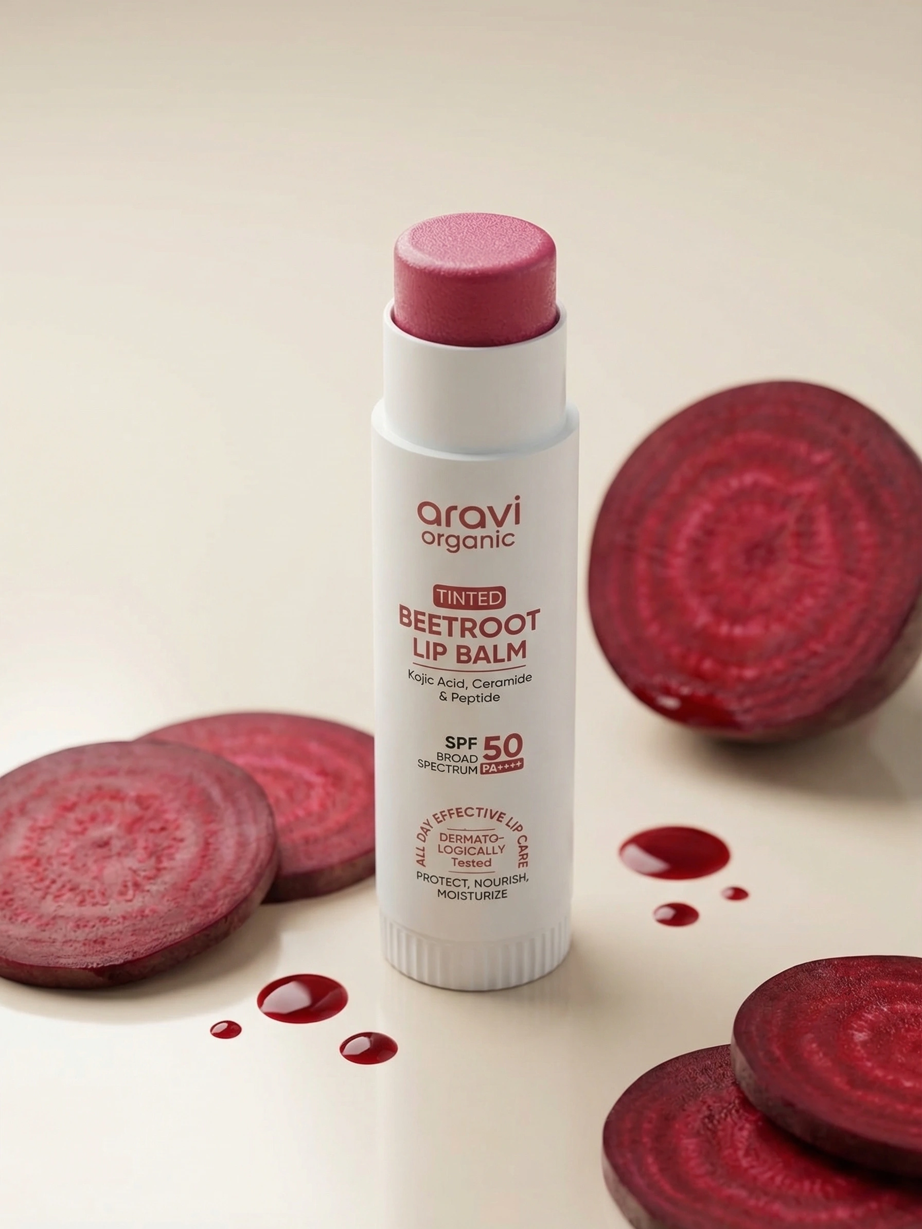Aravi Organic beetroot lip balm
