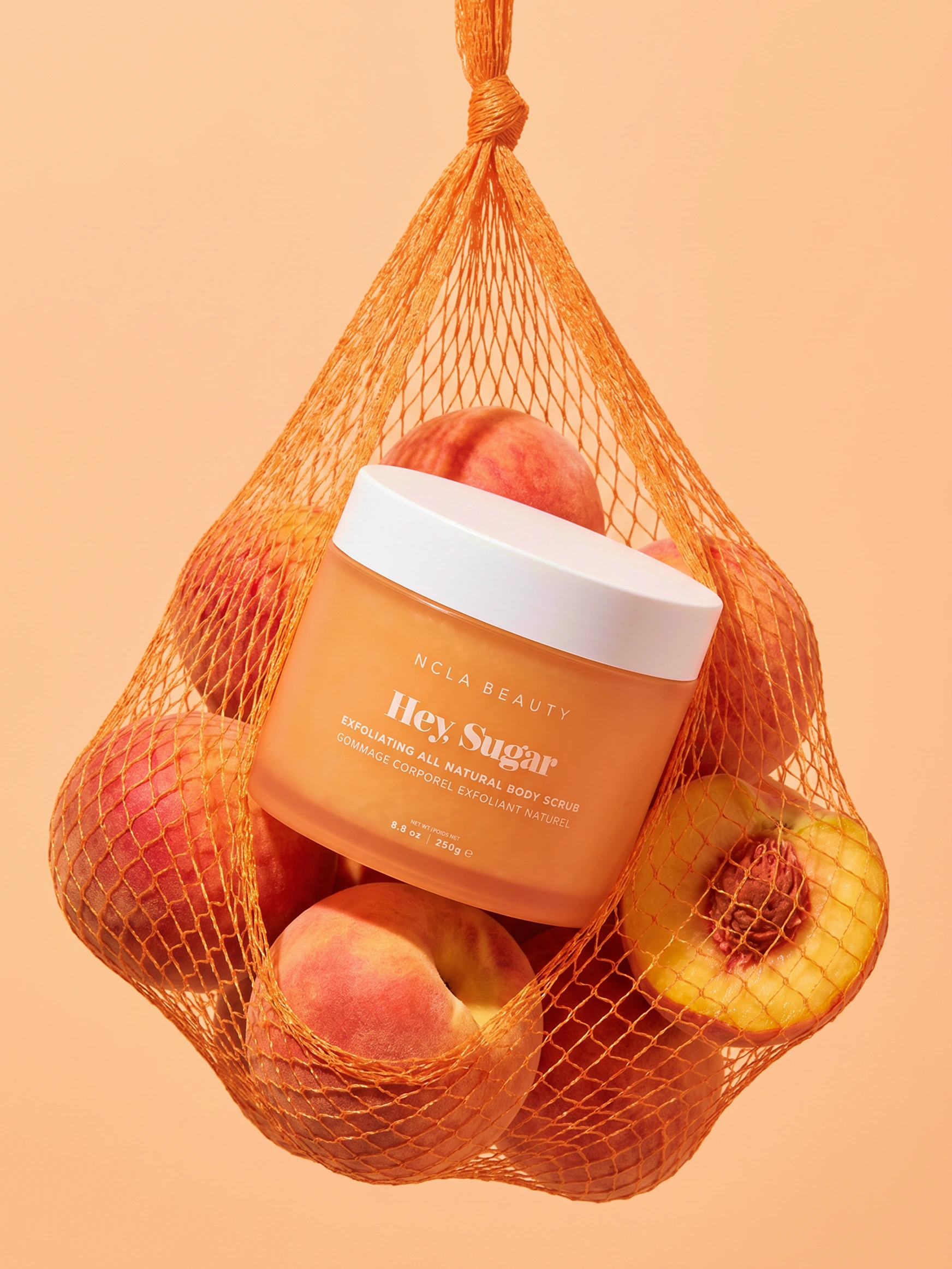 NCLA Beauty Hey Sugar scrub with peaches