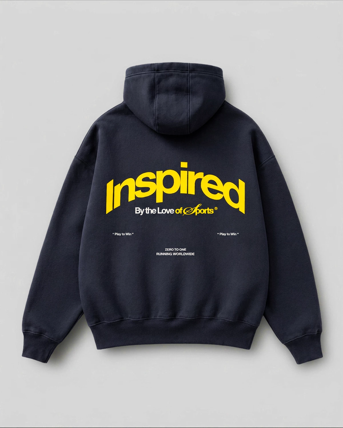 Inspired hoodie product flatlay